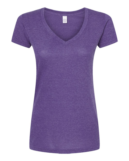 Women's Poly-Rich V-Neck - Heather Purple