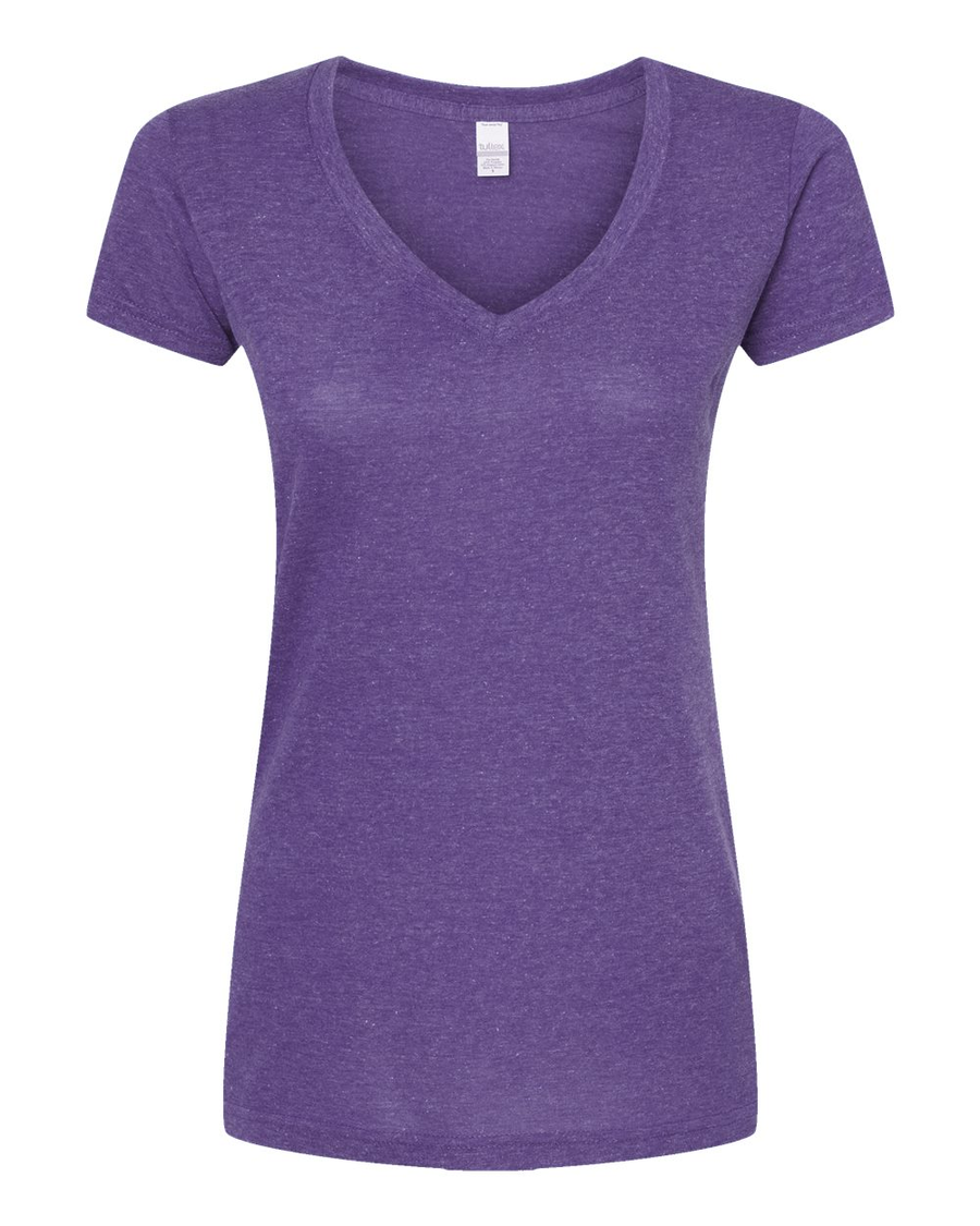 Women's Poly-Rich V-Neck - Heather Purple
