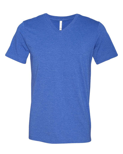 Unisex Jersey Short-Sleeve V-Neck T-Shirt - Heather True Royal