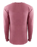 Unisex Inspired Dye Long-Sleeve Crew with Pocket - Smoked Paprika