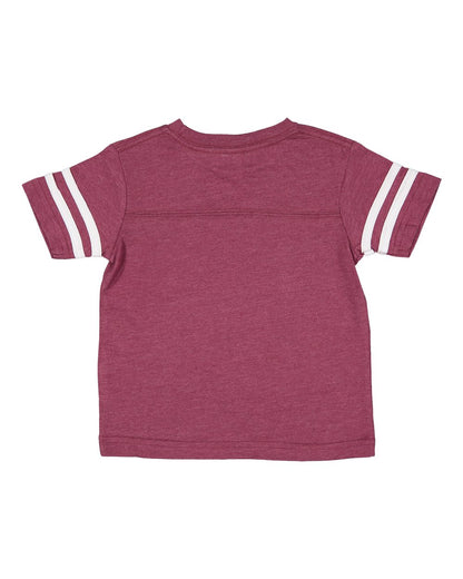 Toddler Football T-Shirt - Vintage Burgundy / Blue White