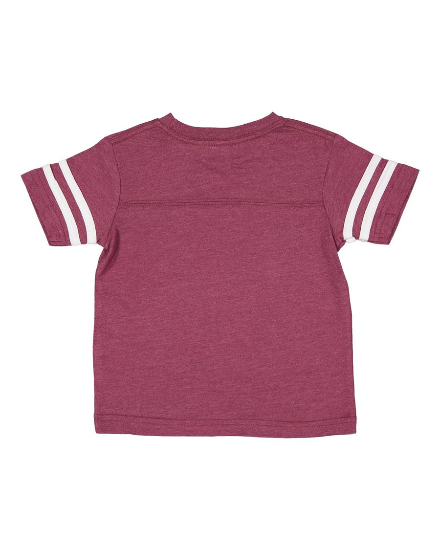 Toddler Football T-Shirt - Vintage Burgundy / Blue White
