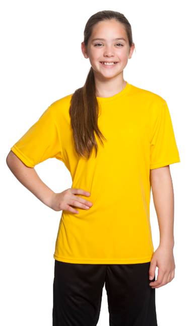 Youth Cooling Performance T-Shirt - Gold