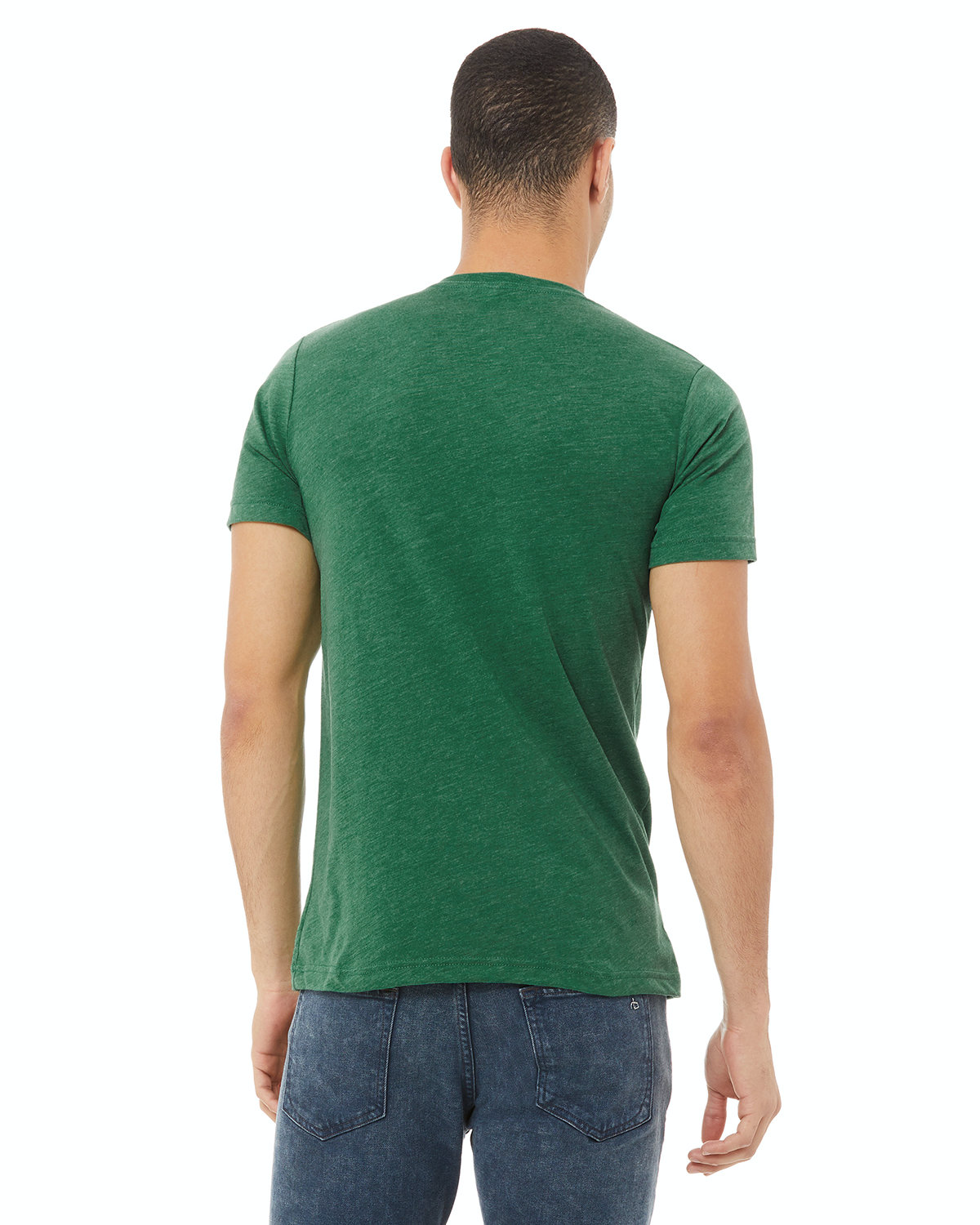 Unisex Jersey Short-Sleeve V-Neck T-Shirt - Heather Grass Green
