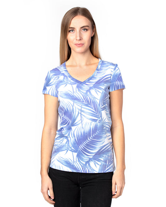 Women's Ultimate V-Neck T-Shirt - Palm Paradise