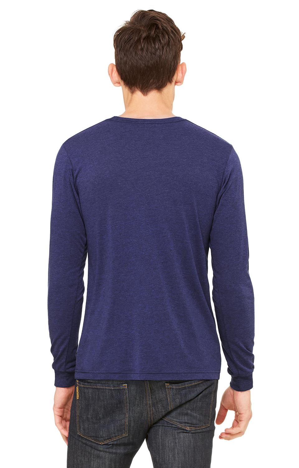 Unisex Jersey Long-Sleeve T-Shirt - Navy Triblend