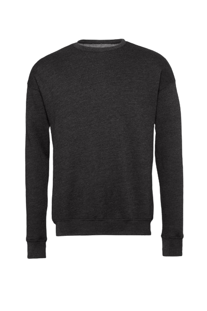 Unisex Drop Shoulder Fleece - Heather Dark Gray