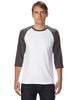 White / Heather Dark Gray