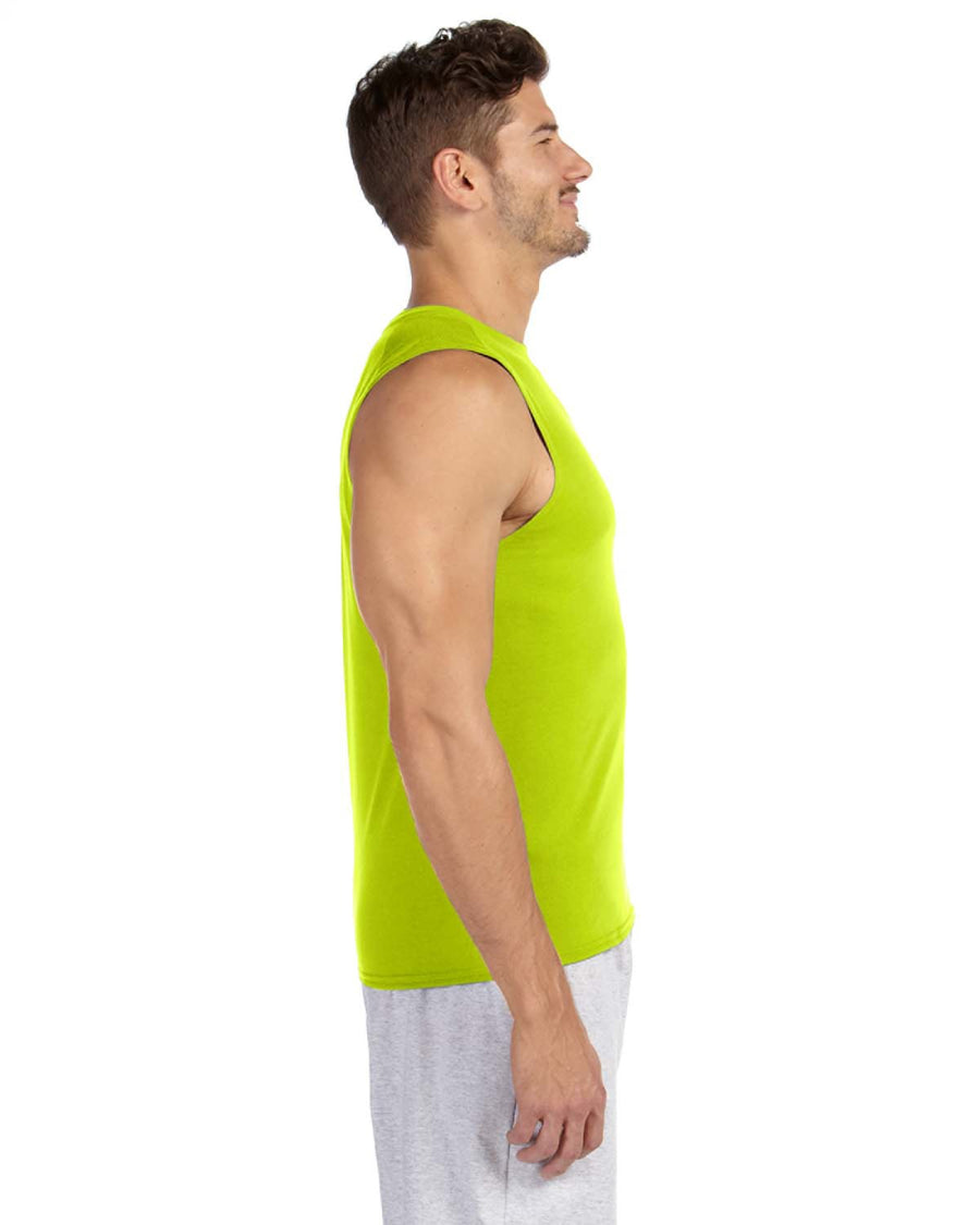 Unisex Performance®  Sleeveless T-Shirt - High Viz Safety Green