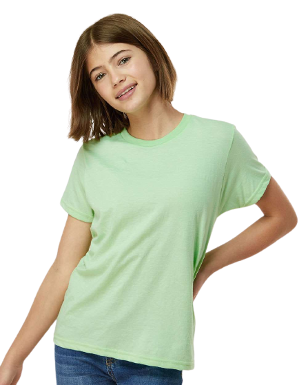 Youth Fine Jersey T-Shirt - Heather Neo Mint