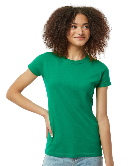 Women's Slim Fit Fine Jersey Tee - Kelly
