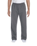 Adult DryBlend® Adult 9 oz., 50/50 Open-Bottom Sweatpants - Charcoal
