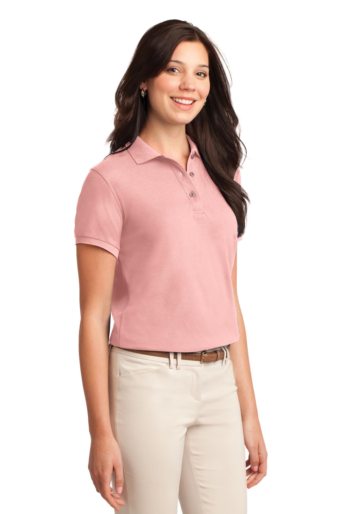 Women's Silk Touch Polo - Light Pink