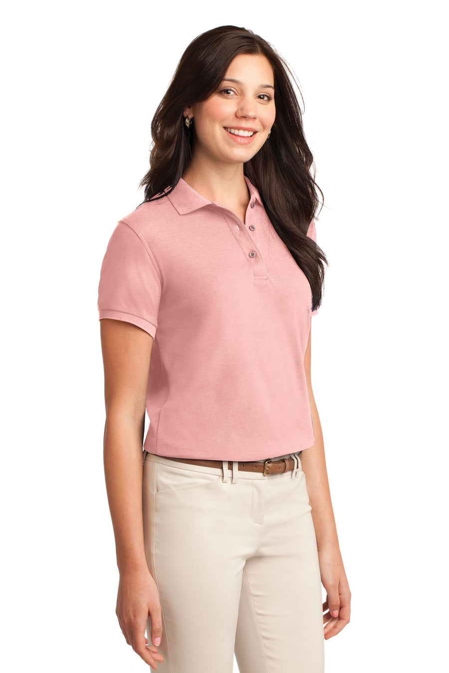 Women's Silk Touch Polo - Light Pink