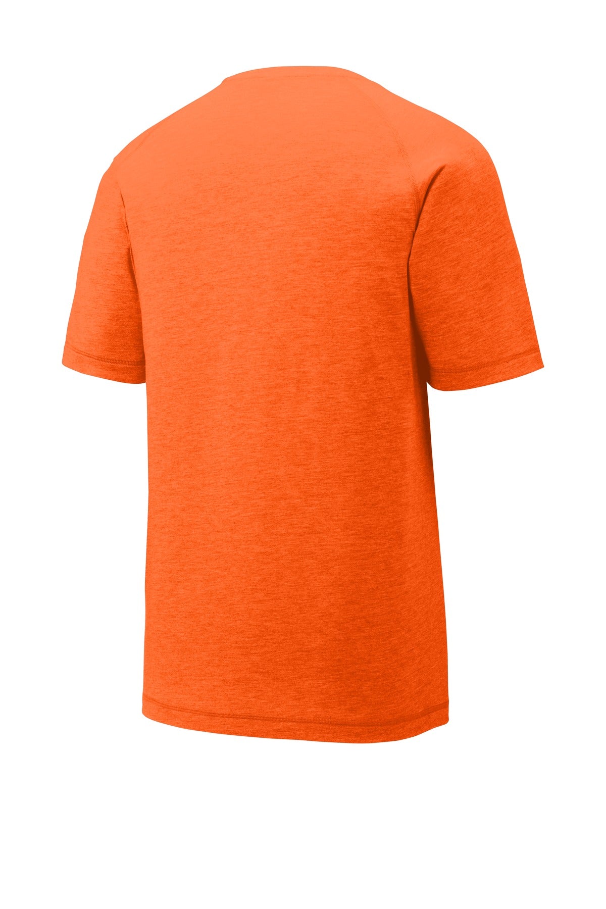 Unisex PosiCharge Tri-Blend Wicking Raglan Tee - Deep Orange Heather