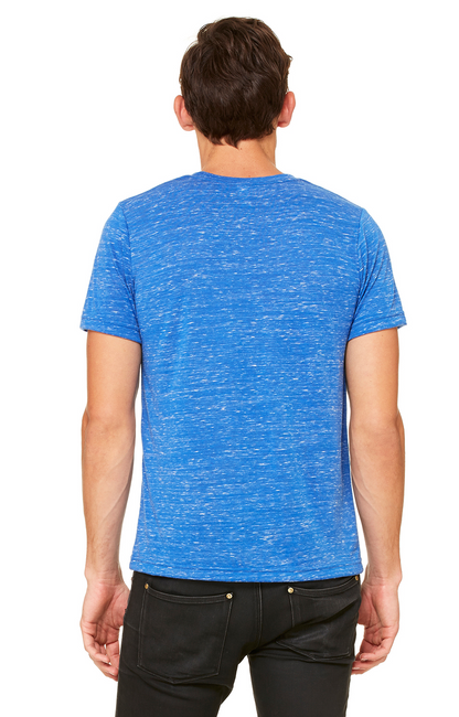 Unisex Poly-Cotton Short-Sleeve T-Shirt - True Royal Marble