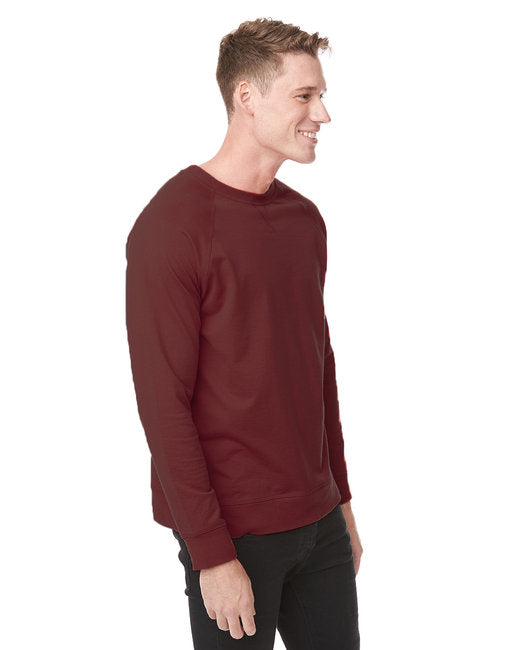 Unisex French Terry Raglan Crew - Cardinal