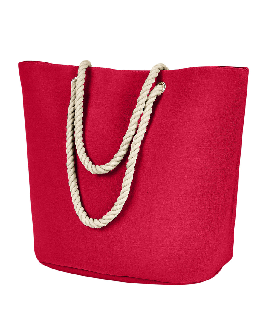 Polyester Canvas Rope Tote - Red