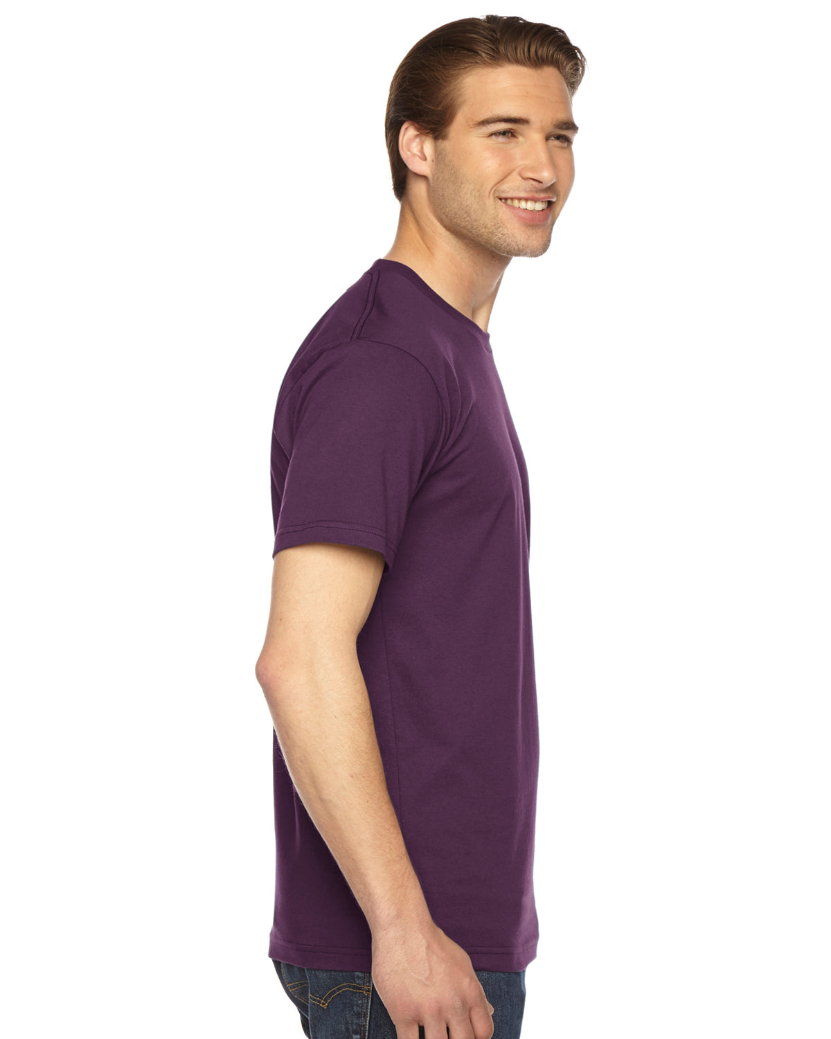 Unisex Fine Jersey Short-Sleeve T-Shirt - Eggplant