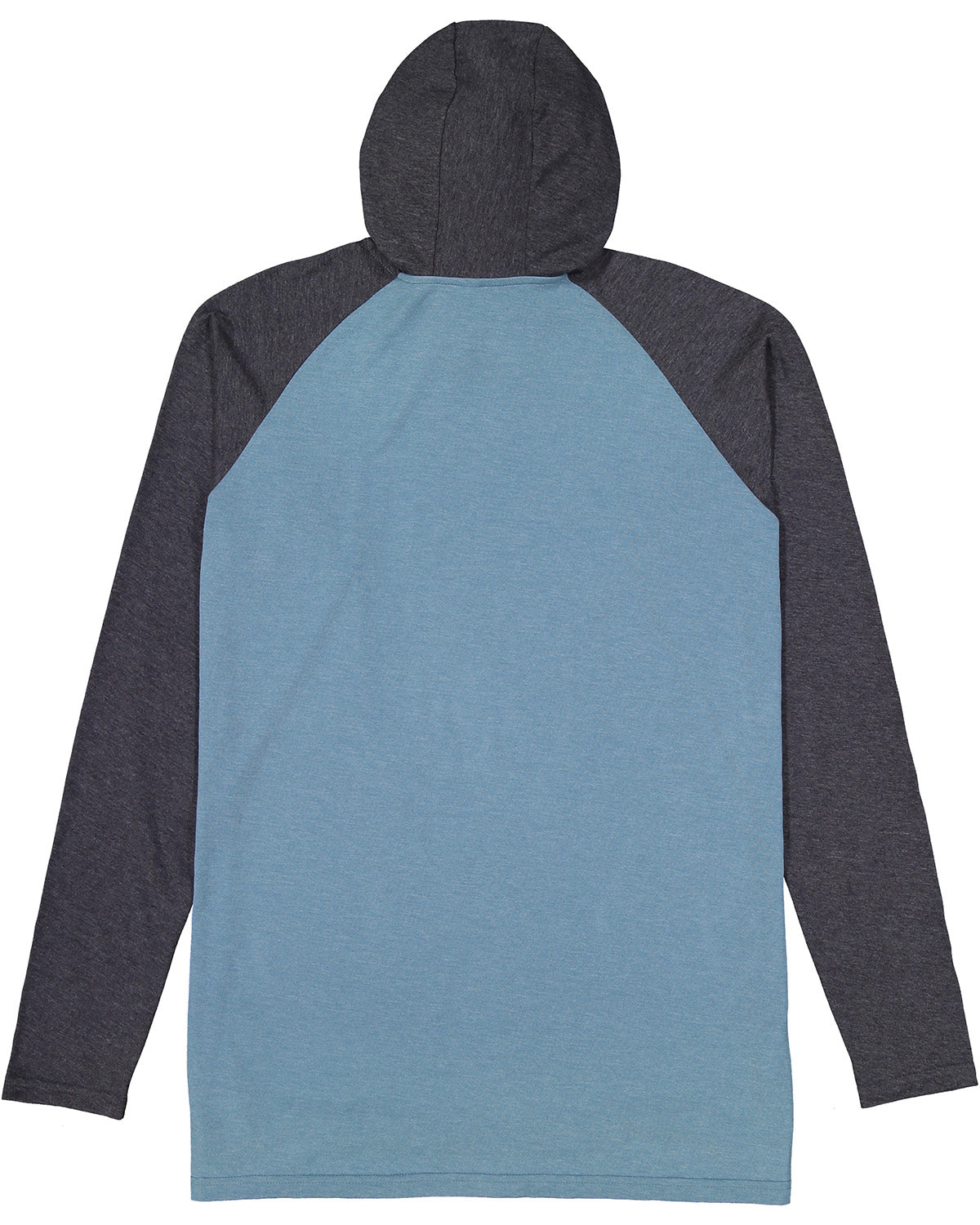 Men's Hooded Raglan Long Sleeve Fine Jersey T-Shirt - Vintage Indigo / Vintage Navy / White