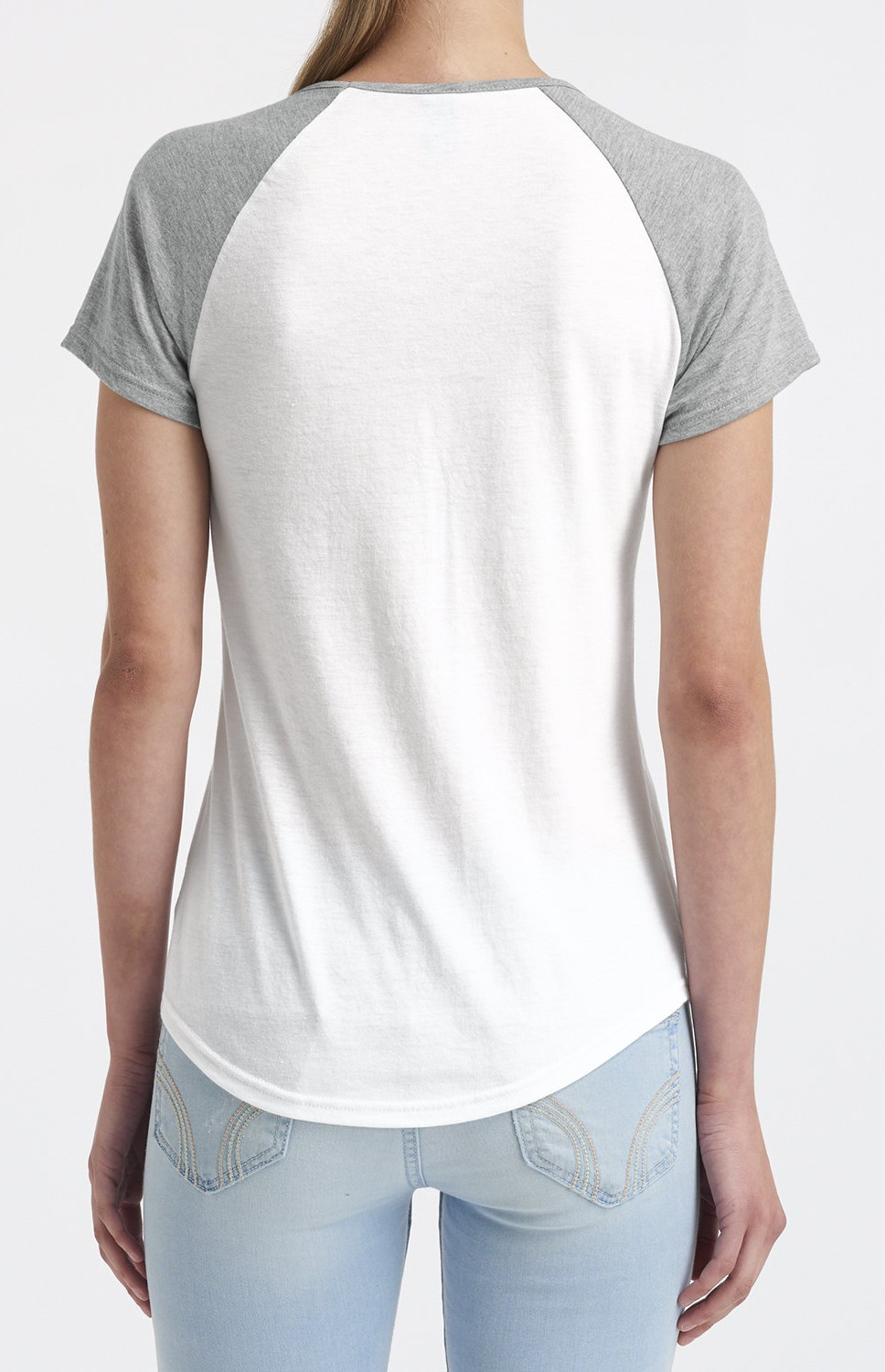 Women's Tri-Blend Raglan T-Shirt - White / Heather Gray
