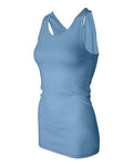 Women's Sheer Mini Rib Racerback Tank - Ocean Blue