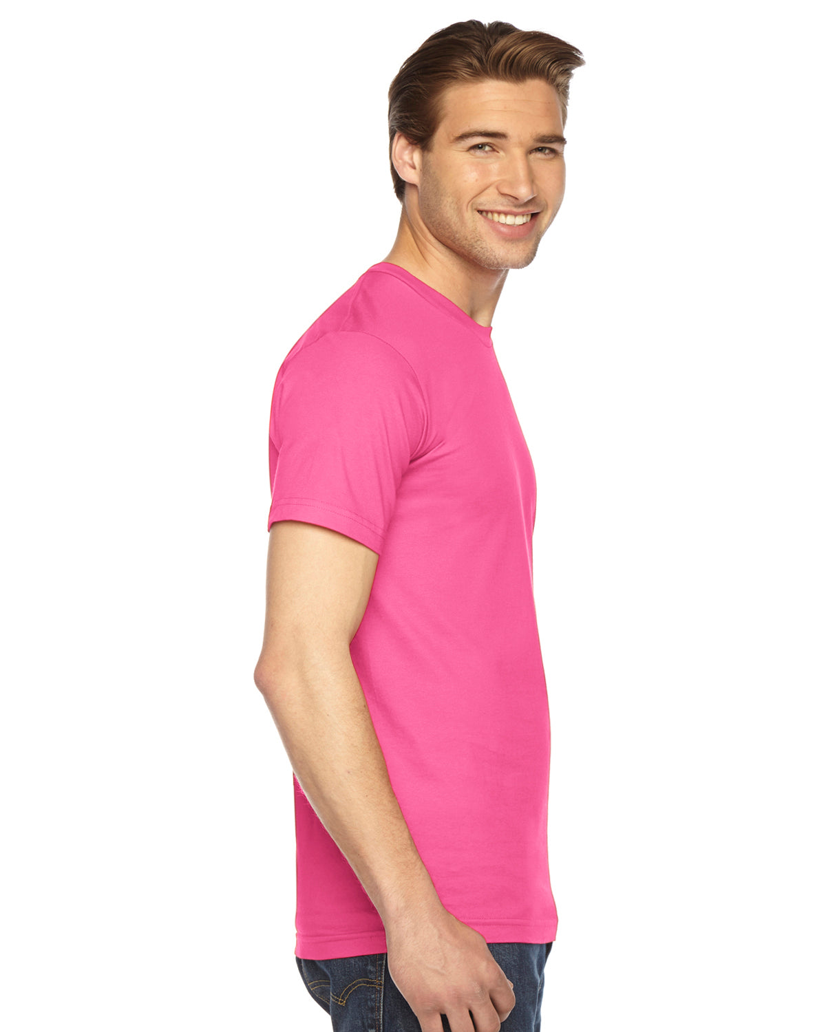 Unisex Fine Jersey Short-Sleeve T-Shirt - Fuchsia