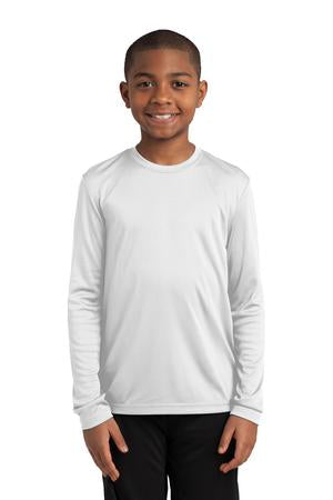 Youth Long Sleeve PosiCharge Competitor Tee - White
