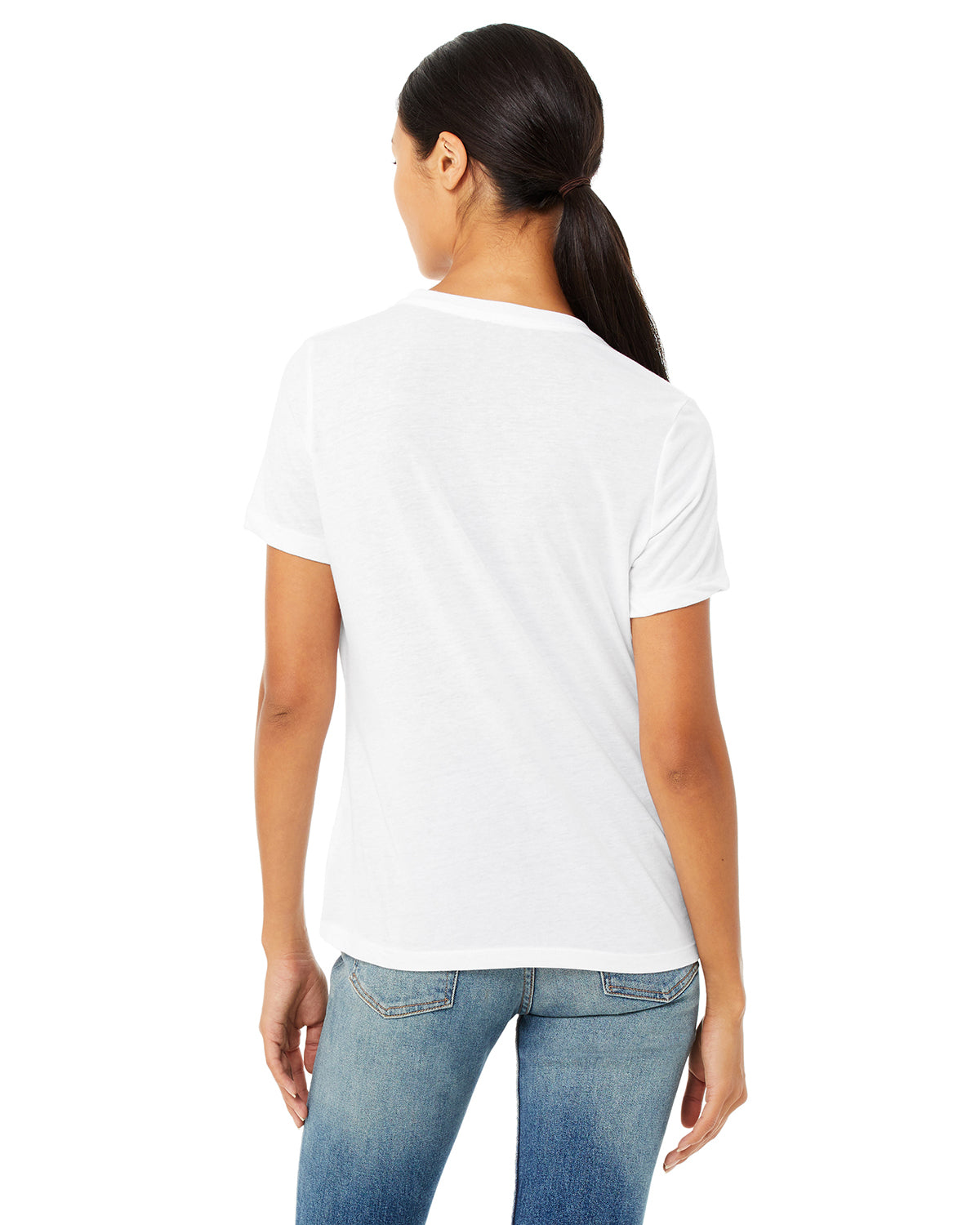 Women's Triblend Relaxed Jersey Short-Sleeve T-Shirt - Solid White Triblend