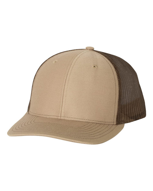 Snapback Trucker Cap - Khaki / Coffee