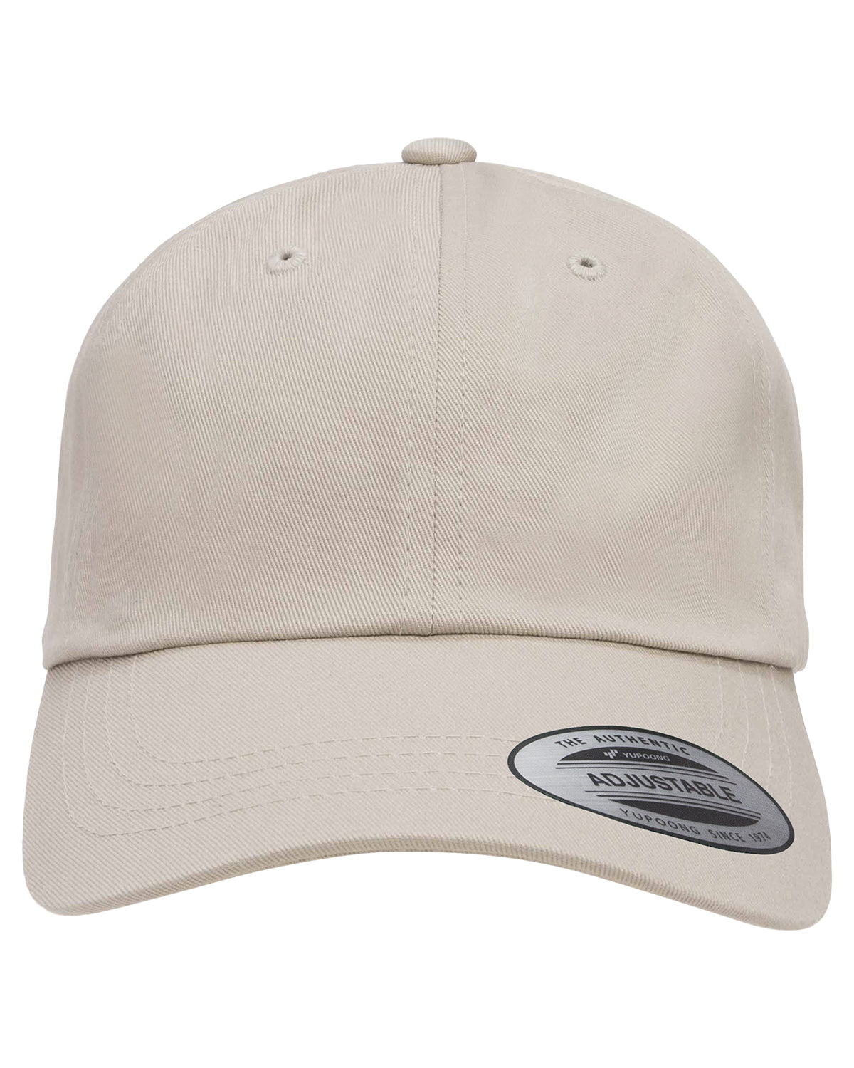 Unisex Low-Profile Cotton Twill Dad Cap - Stone