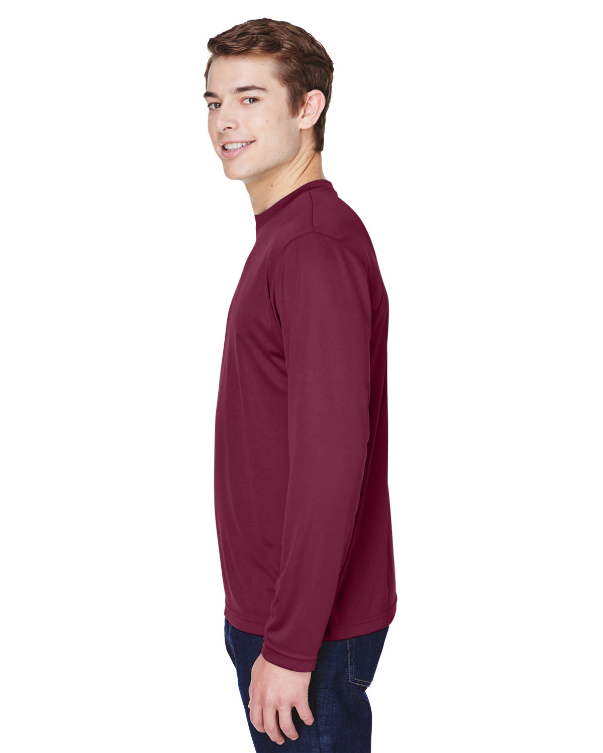 Men's Zone Performance Long-Sleeve T-Shirt - Sport Maroon