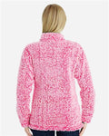 J. America 8451 Fire Coral Heather — on model back