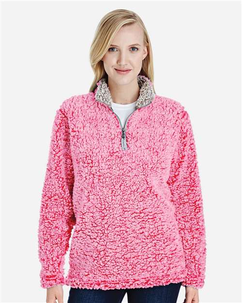 J. America 8451 Fire Coral Heather — on model front