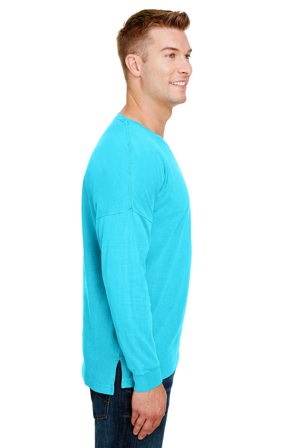 Unisex Heavyweight RS Oversized Long-Sleeve T-Shirt - Lagoon Blue