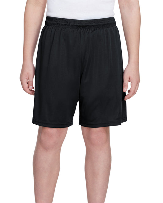 Youth Cooling Performance Polyester Short - Black