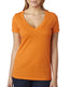Next Level 6640 - Women's CVC Deep V - Orange