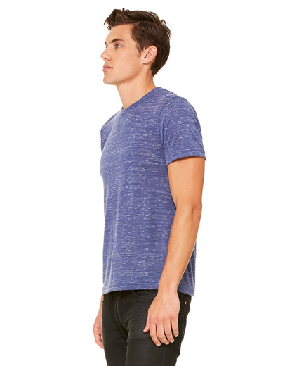 Unisex Poly-Cotton Short-Sleeve T-Shirt - Navy Marble