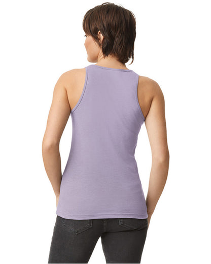 Women's CVC Racerneck Tank - Heather Lilac