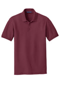 Unisex Core Classic Pique Polo - Burgundy
