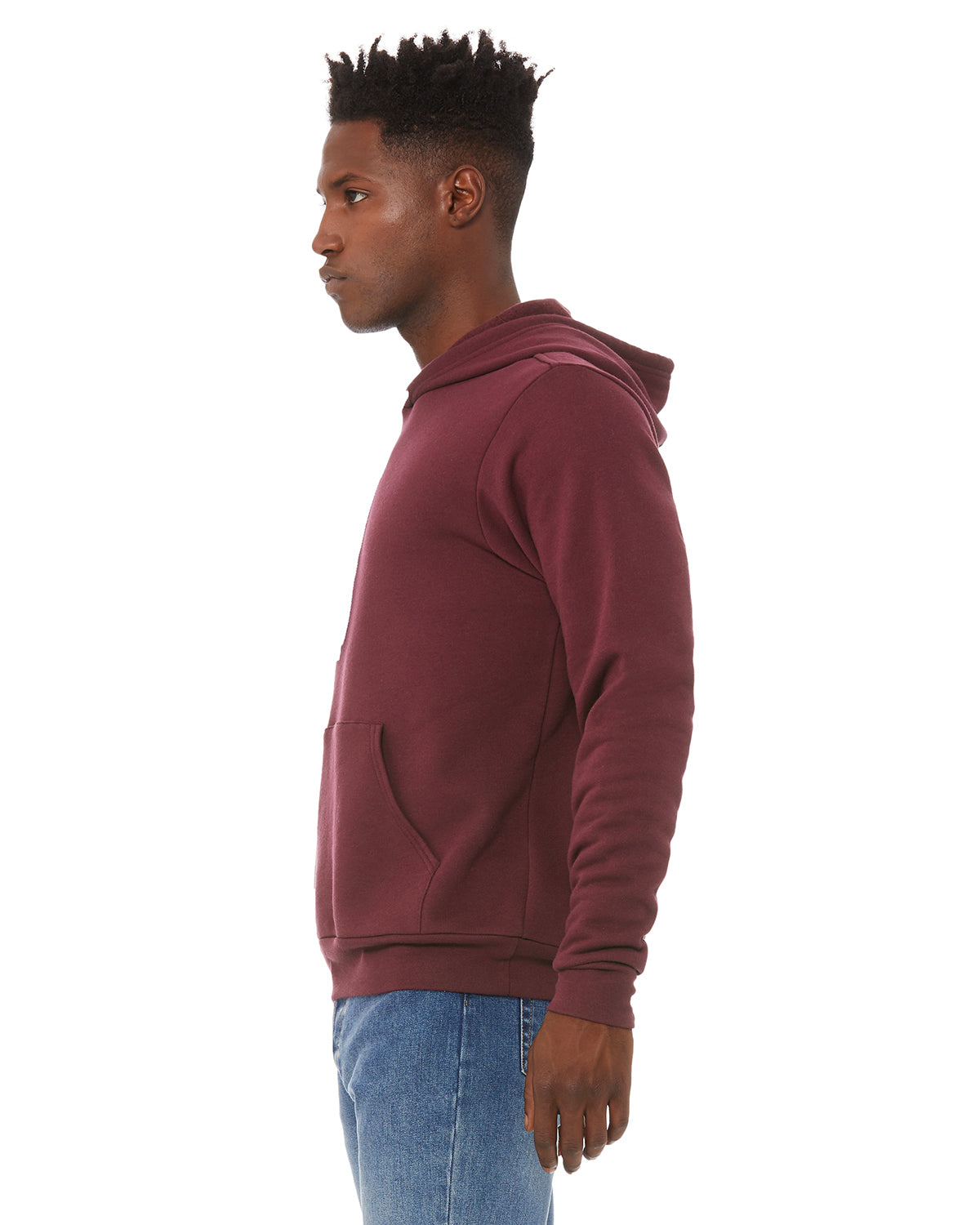 Unisex Sponge Fleece Pullover Hoodie - Maroon