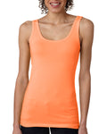 Women's Spandex Jersey Tank - Neon Heather Orange