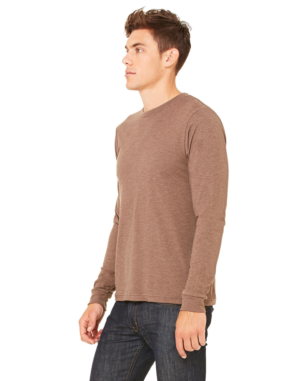 Unisex Jersey Long-Sleeve T-Shirt - Heather Brown