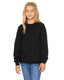 Bella + Canvas 3901Y - Youth Sponge Fleece Raglan Sweatshirt - Black