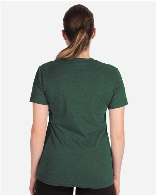 Next Level 6410 Heather Forest Green — on model back