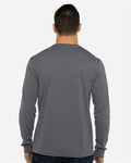 Next Level 6411 Heather Metal — on model back