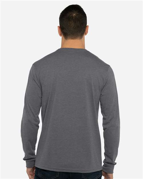 Next Level 6411 Heather Metal — on model back