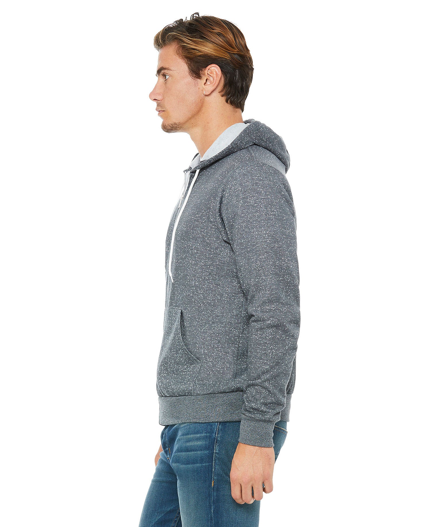 Unisex Poly-Cotton Sponge Fleece Full-Zip Hoodie - Digital Gray