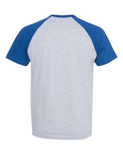 Next Level 3650 Royal/ Heather Grey — back