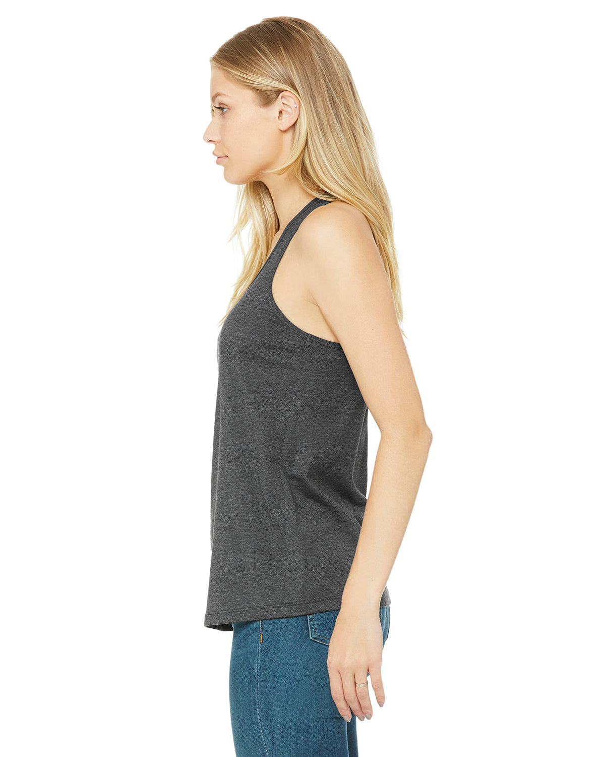 Women's Jersey Racerback Tank - Heather Dark Gray